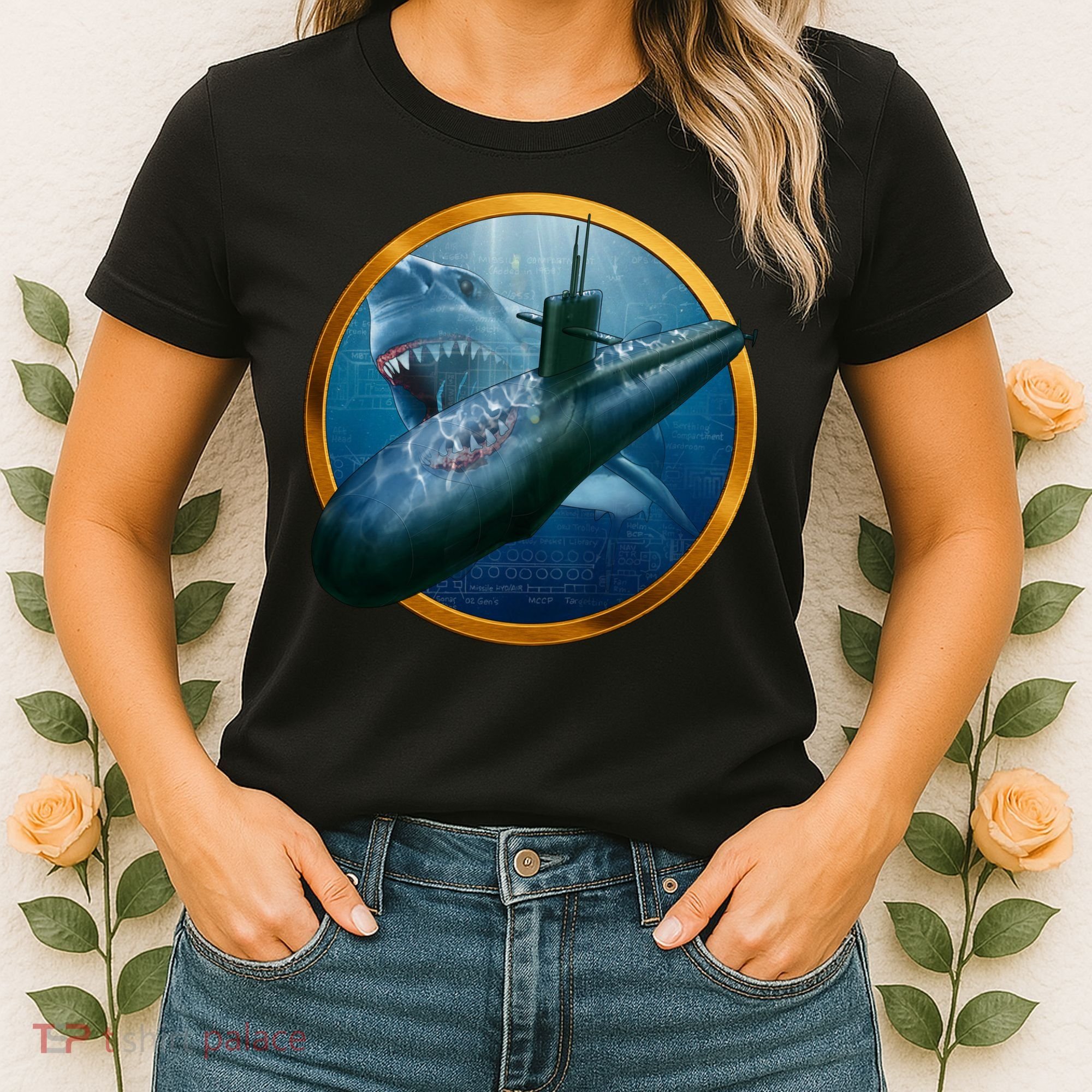 Military Submarine Shark Women's T-Shirt
