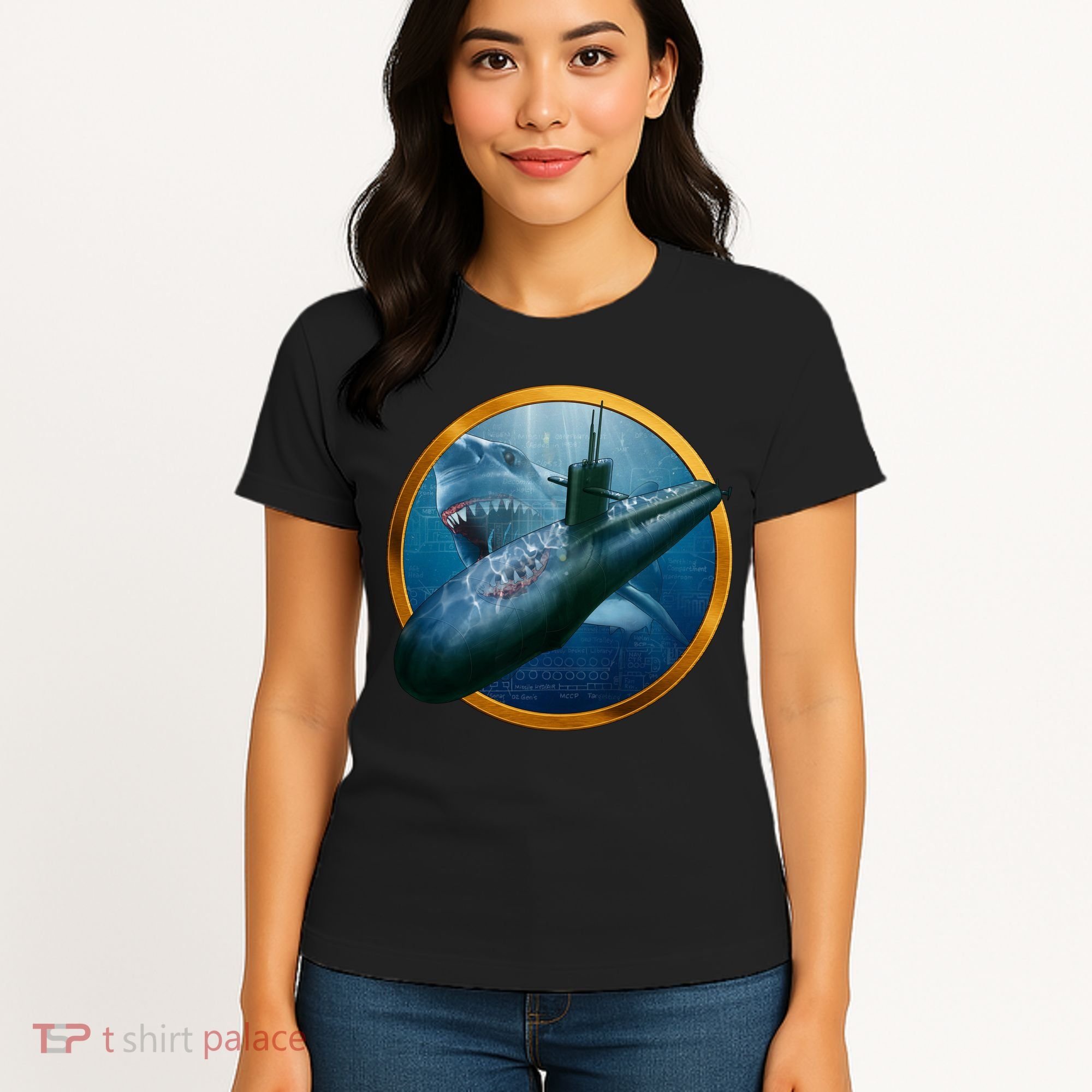 Military Submarine Shark Women's T-Shirt