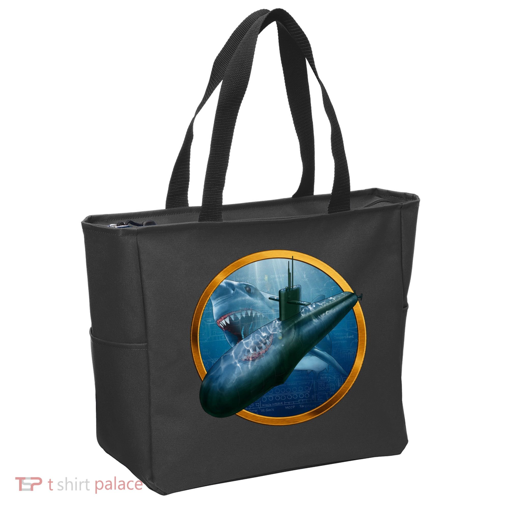 Military Submarine Shark Tote Bag