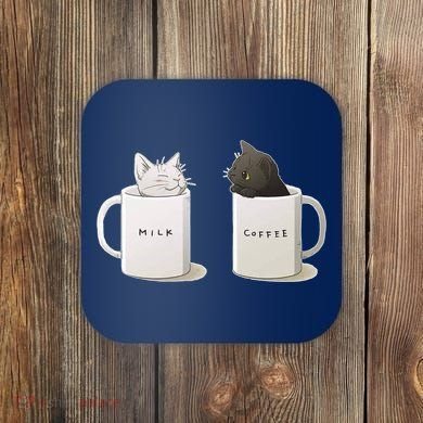 Milk N Coffee Kitties Coaster