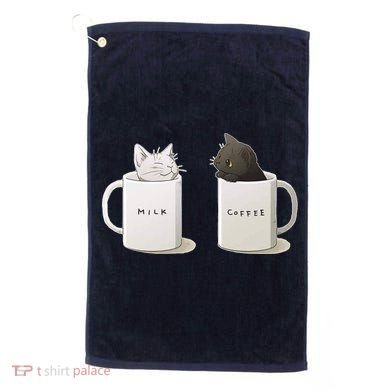 Milk N Coffee Kitties Golf Towel