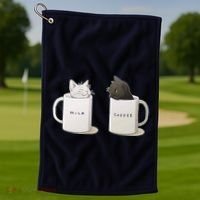 Milk N Coffee Kitties Golf Towel thumb 1