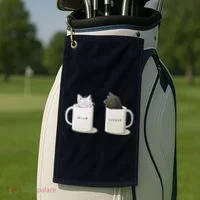 Milk N Coffee Kitties Golf Towel thumb 2