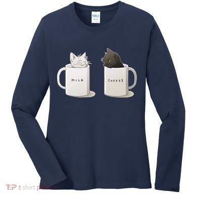 Milk N Coffee Kitties Women's Long Sleeve Shirt