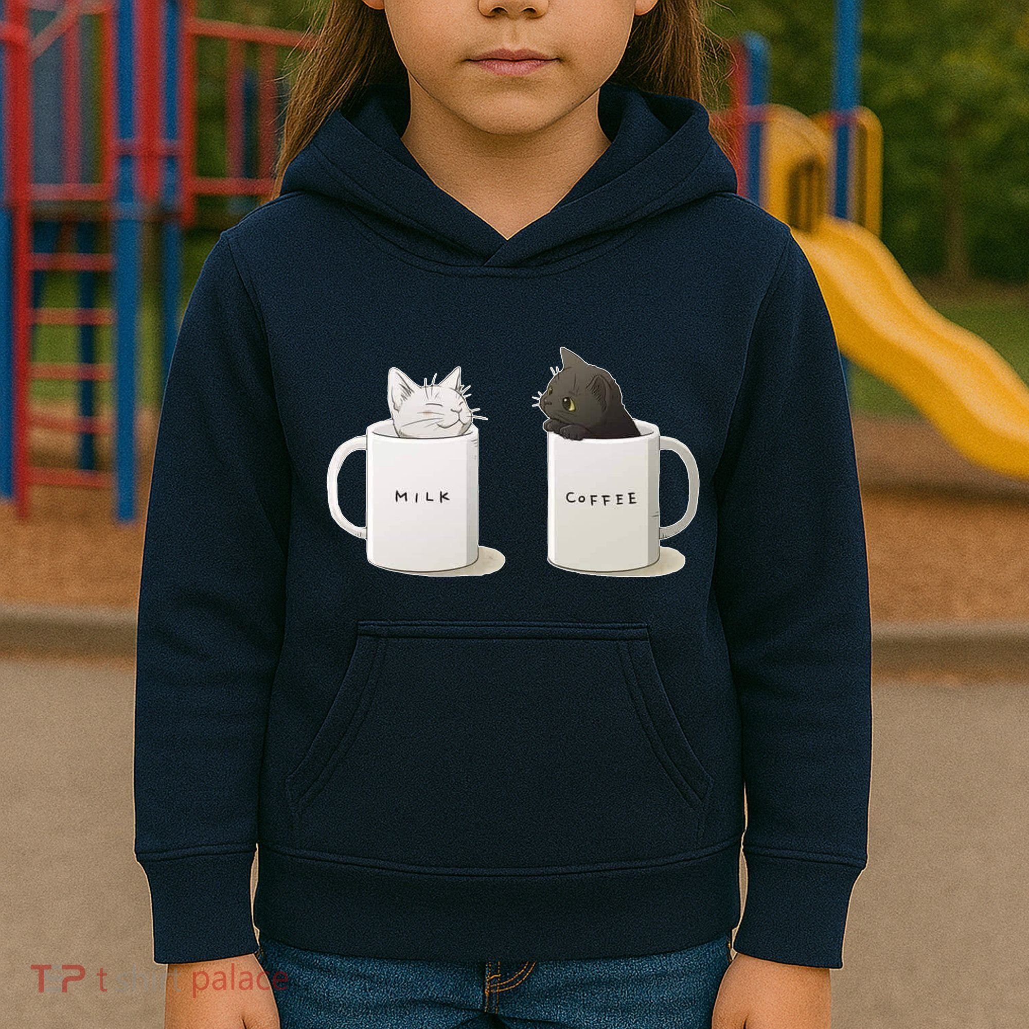 Milk N Coffee Kitties Kids Hoodie