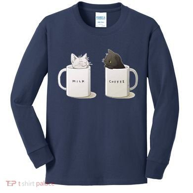 Milk N Coffee Kitties Kids Long Sleeve Shirt