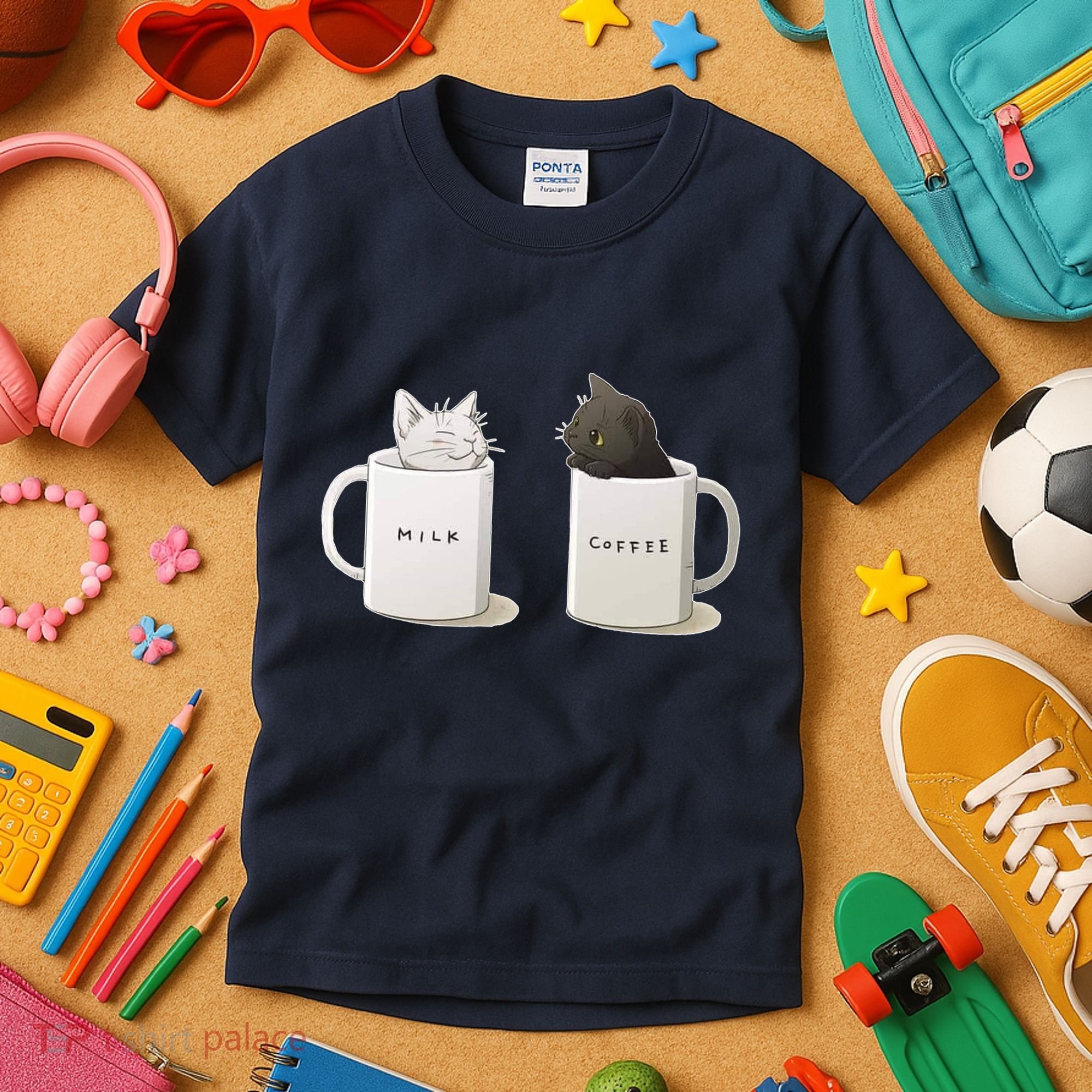 Milk N Coffee Kitties Kids T-Shirt