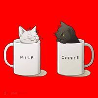 Milk N Coffee Kitties Santa Hat thumb 1