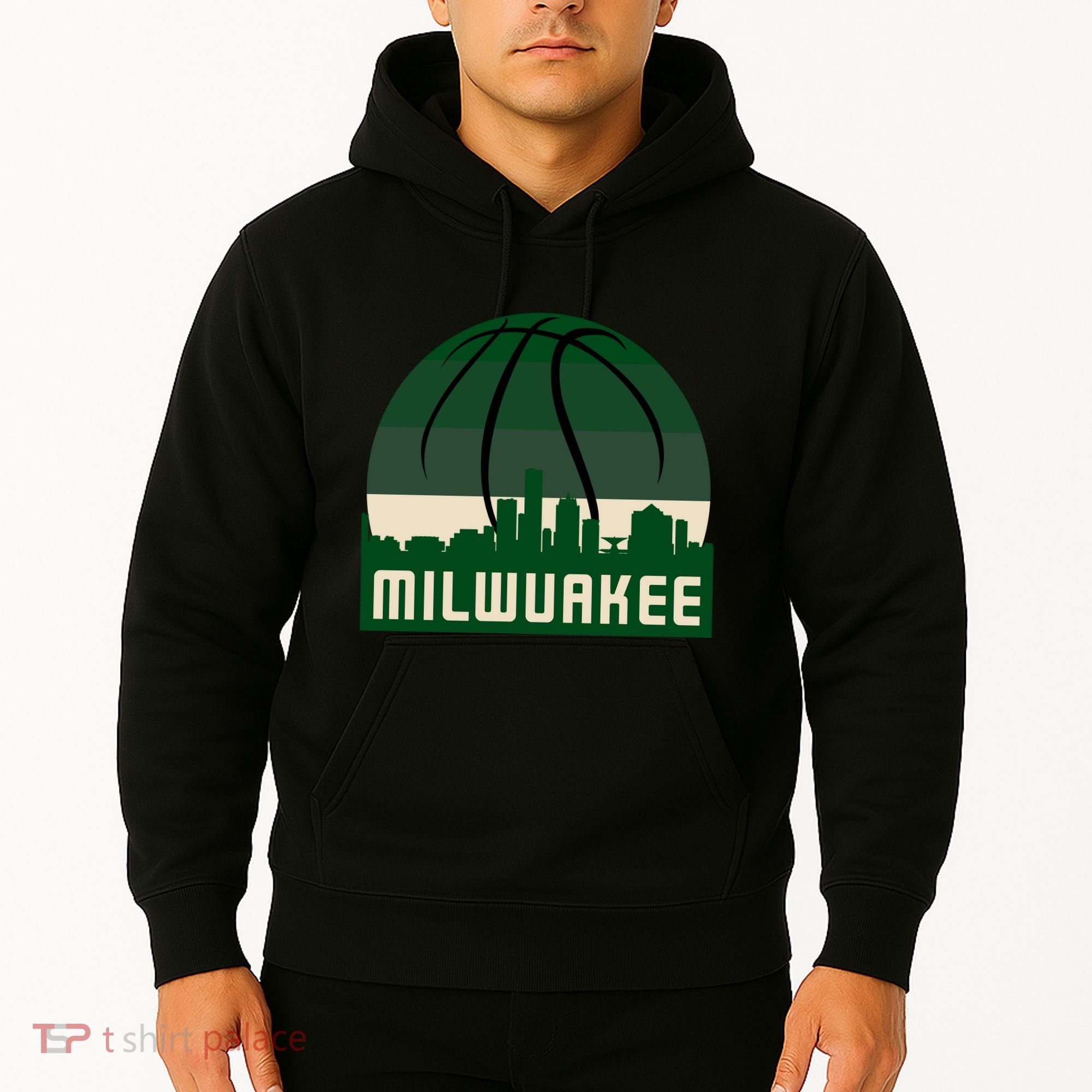 Milwaukee Basketball City Skyline Hoodie