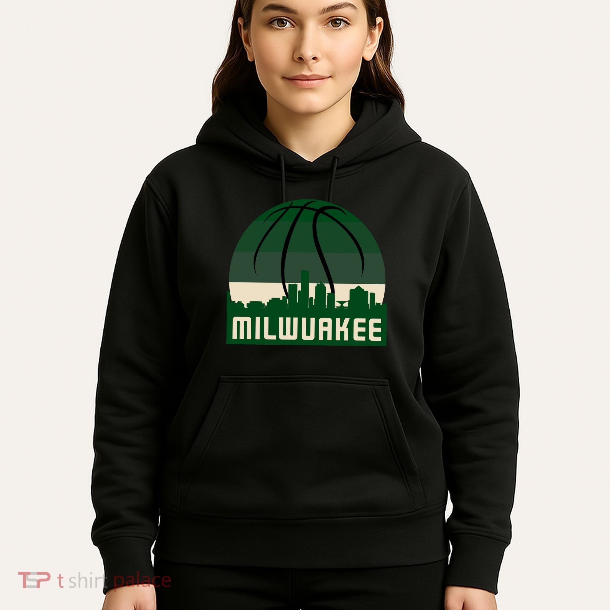 Milwaukee Basketball City Skyline Hoodie