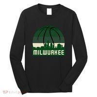 Milwaukee Basketball City Skyline Long Sleeve Shirt thumb 0