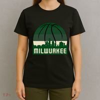 Milwaukee Basketball City Skyline T-Shirt thumb 4