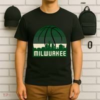 Milwaukee Basketball City Skyline T-Shirt thumb 6