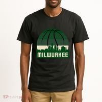 Milwaukee Basketball City Skyline Tall T-Shirt thumb 2