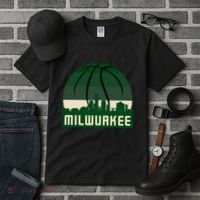 Milwaukee Basketball City Skyline Tall T-Shirt thumb 3