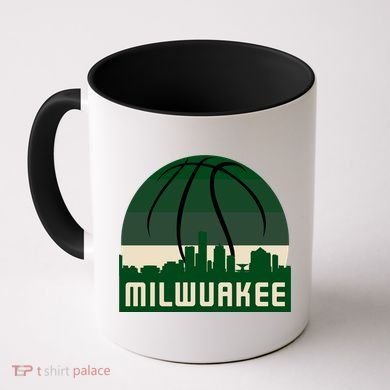 Milwaukee Basketball City Skyline Coffee Mug