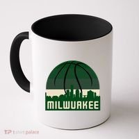 Milwaukee Basketball City Skyline Coffee Mug thumb 0