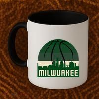 Milwaukee Basketball City Skyline Coffee Mug thumb 2