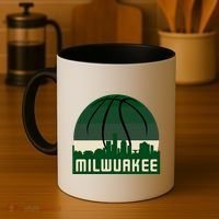 Milwaukee Basketball City Skyline Coffee Mug thumb 4