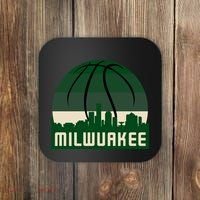 Milwaukee Basketball City Skyline Coaster thumb 0