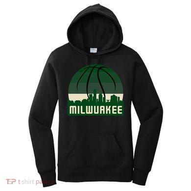 Milwaukee Basketball City Skyline Women's Hoodie