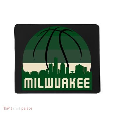 Milwaukee Basketball City Skyline Mousepad