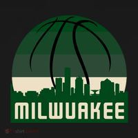 Milwaukee Basketball City Skyline Mousepad thumb 1