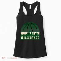 Milwaukee Basketball City Skyline Women's Tank Top thumb 0