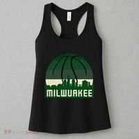 Milwaukee Basketball City Skyline Women's Tank Top thumb 3