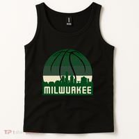 Milwaukee Basketball City Skyline Tank Top thumb 2