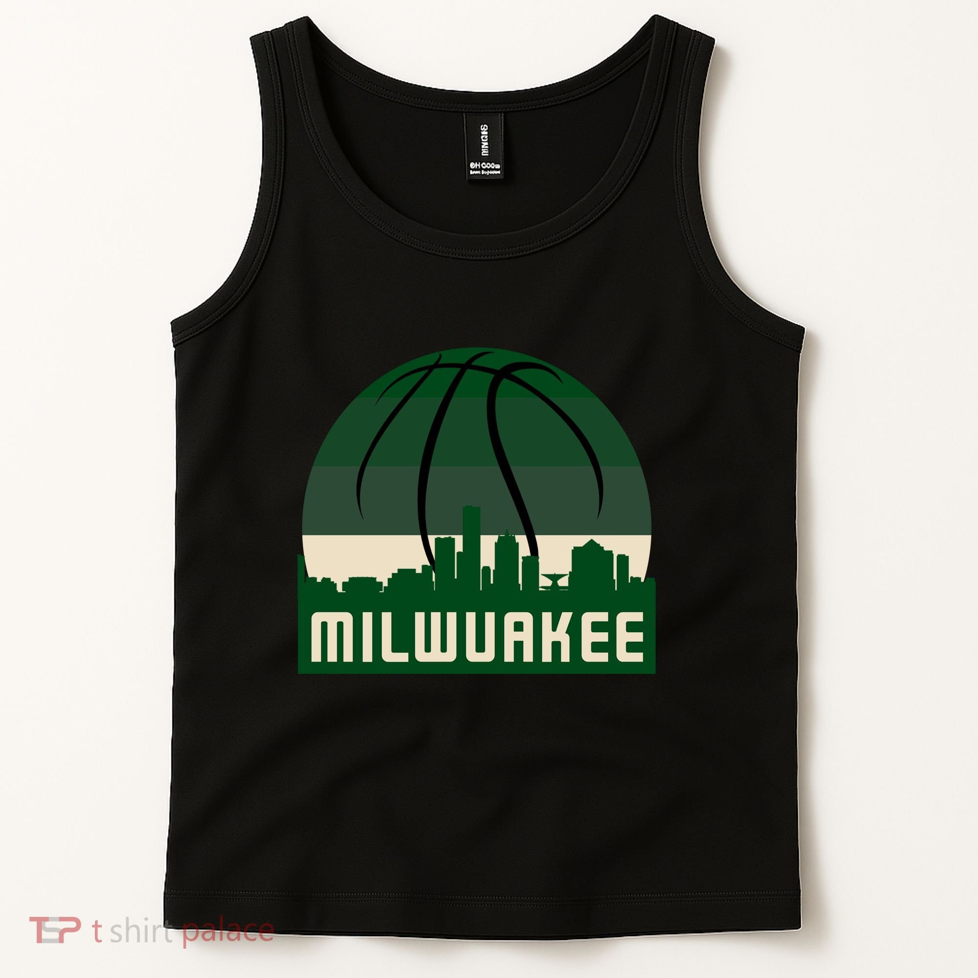 Milwaukee Basketball City Skyline Tank Top