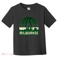 Milwaukee Basketball City Skyline Toddler T-Shirt thumb 0