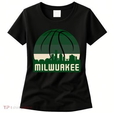 Milwaukee Basketball City Skyline Women's T-Shirt