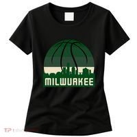 Milwaukee Basketball City Skyline Women's T-Shirt thumb 0