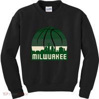 Milwaukee Basketball City Skyline Kids Sweatshirt thumb 0