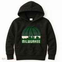 Milwaukee Basketball City Skyline Kids Hoodie thumb 0