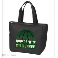Milwaukee Basketball City Skyline Tote Bag thumb 3