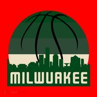 Milwaukee Basketball City Skyline Santa Hat thumb 1