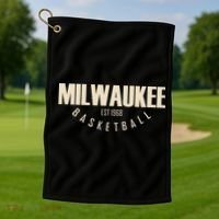Milwaukee Basketball Classic EST 1968 Golf Towel thumb 1