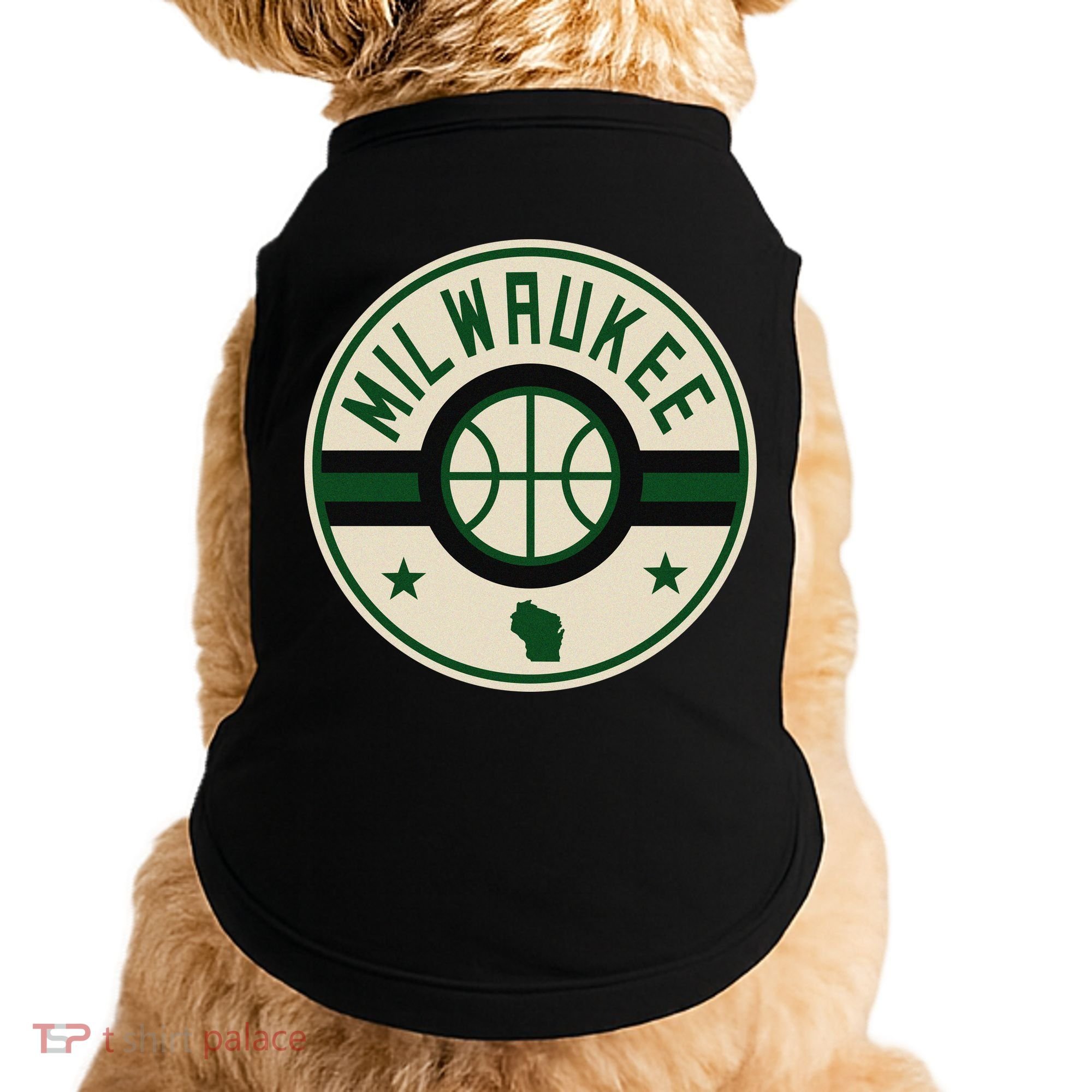 Milwaukee Basketball Stars And Stripes Wisconsin Map Doggie Tank