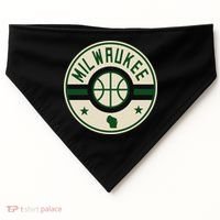 Milwaukee Basketball Stars And Stripes Wisconsin Map USA-Made Doggie Bandana thumb 0