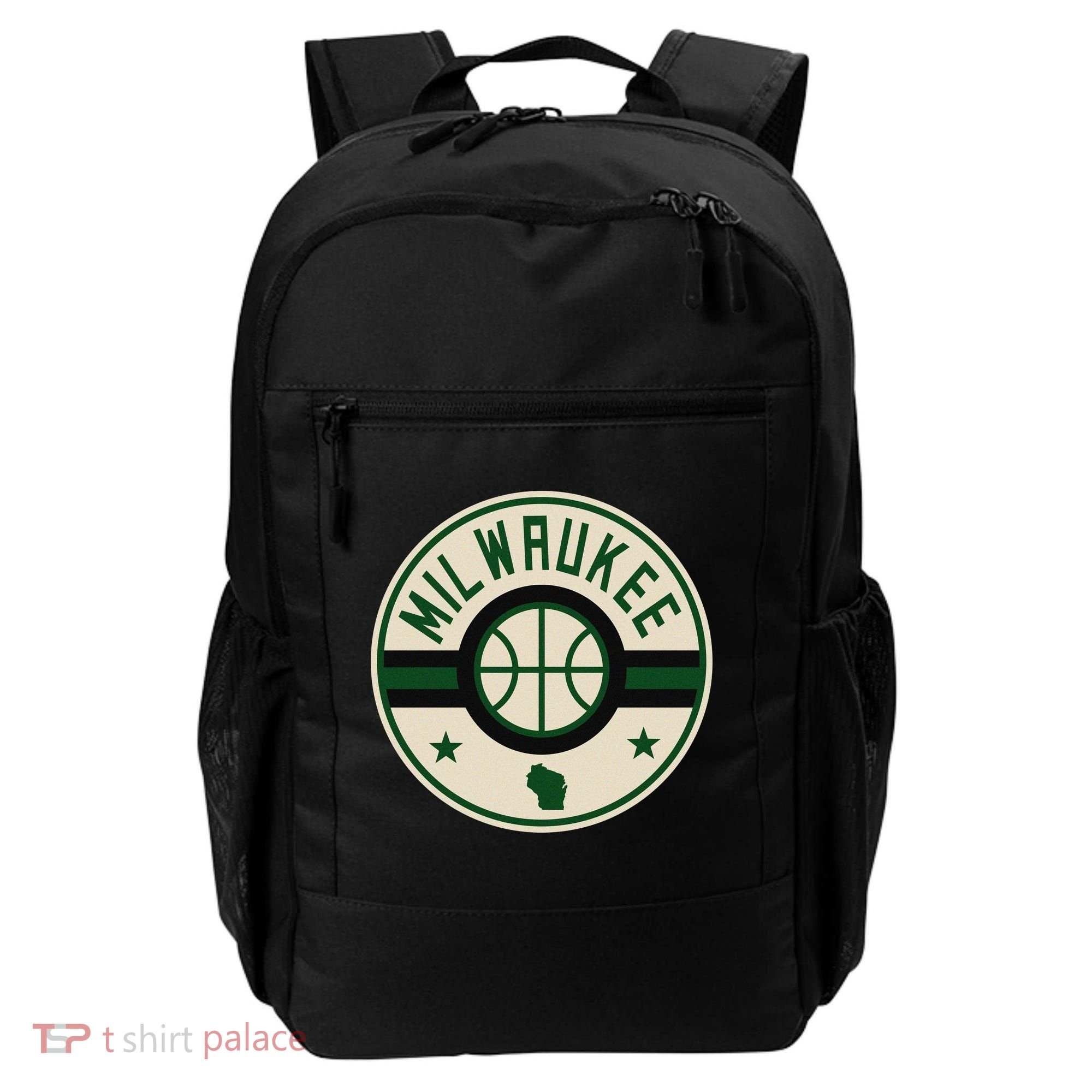 Milwaukee Basketball Stars And Stripes Wisconsin Map Backpack