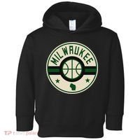 Milwaukee Basketball Stars And Stripes Wisconsin Map Toddler Hoodie thumb 0