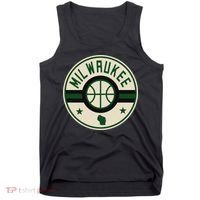 Milwaukee Basketball Stars And Stripes Wisconsin Map Tank Top thumb 0