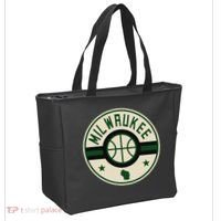 Milwaukee Basketball Stars And Stripes Wisconsin Map Tote Bag thumb 2