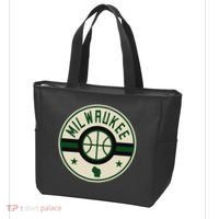 Milwaukee Basketball Stars And Stripes Wisconsin Map Tote Bag thumb 3