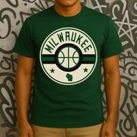 Milwaukee Basketball Stars And Stripes Wisconsin Map T-Shirt thumb 3