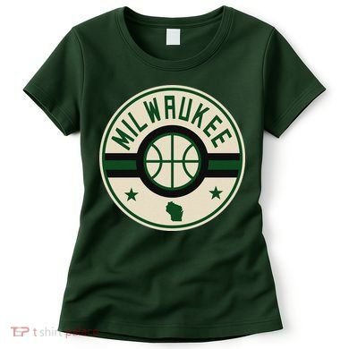 Milwaukee Basketball Stars And Stripes Wisconsin Map Women's T-Shirt