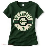 Milwaukee Basketball Stars And Stripes Wisconsin Map Women's T-Shirt thumb 0