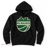 Milwaukee Basketball Wisconsin Cityscape Hoodie thumb 0